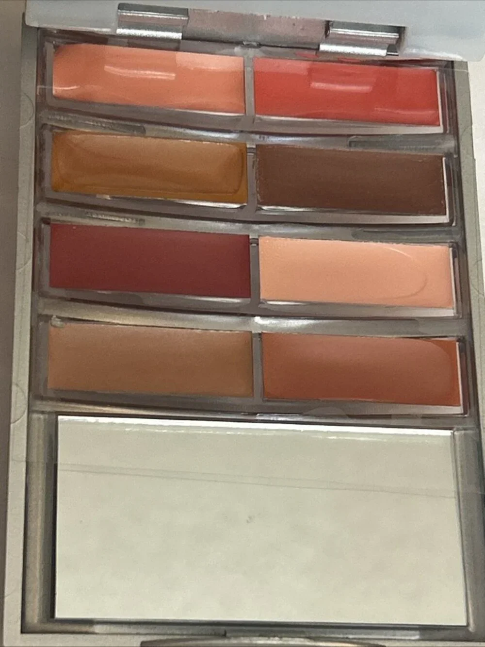 Models Prefer palette w/ 2 Blush 6Eyeshadow 8 cream lipsticks #4 coral-red shade